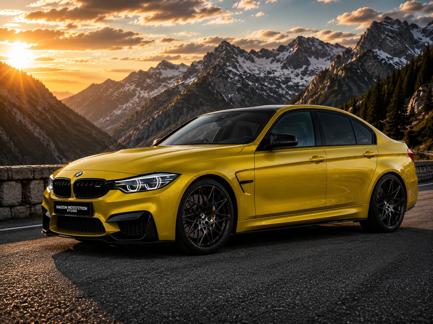 BMW M3 — front three-quarter view